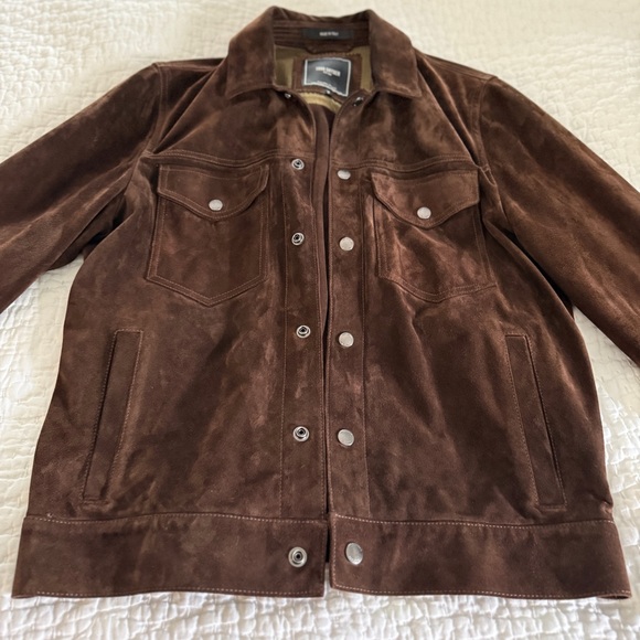 Todd Snyder - Dylan Suede Trucker Jacket - Dark Chocolate Brown - size small - Picture 2 of 10